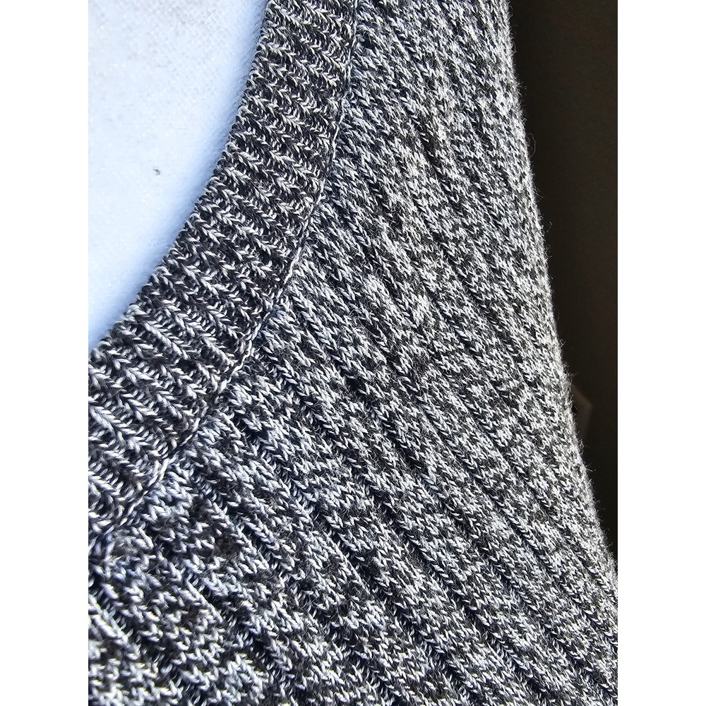 Ann Taylor Factory Marled Ribbed Knit Boat Neck Sweater Top Gray Black Small - Picture 4 of 7